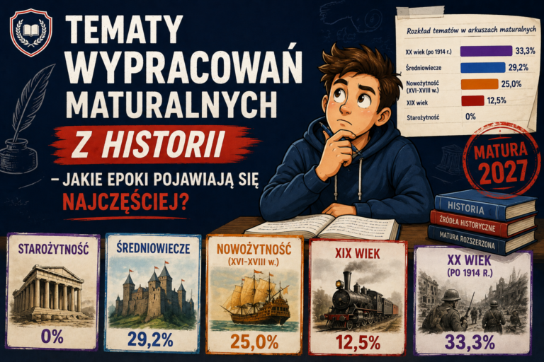 Tematy wypracowań maturalnych z historii – jakie epoki pojawiają się najczęściej