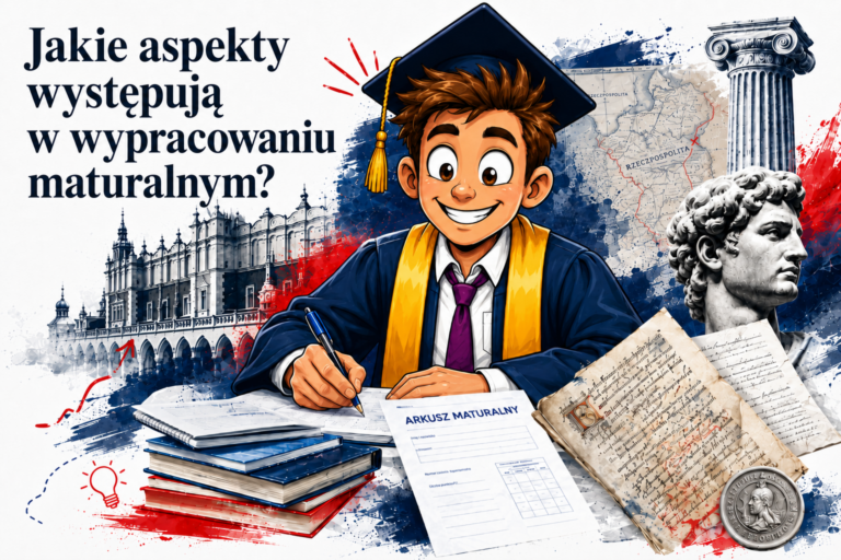 Jakie aspekty występują w wypracowaniu maturalnym?